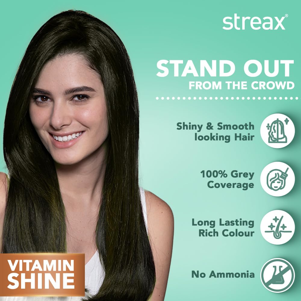 Streax Ammonia Free Cream Hair Colour 140ml - Natural Brown 4