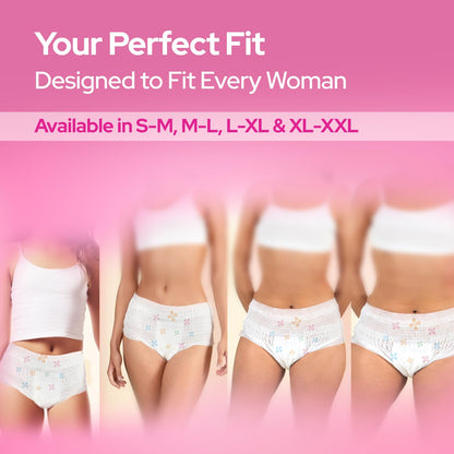 i activ Period Panty for Girls & Women | L-XL | 10's Pack | Disposable Period Panties for Women for Heavy Flow Periods