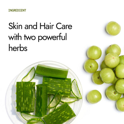 Kapiva Aloe Vera + Amla Juice | Cold-pressed Juice for Glowing Skin | Helps with Metabolism (1L)