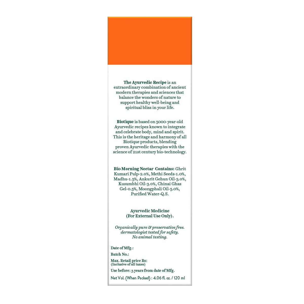 Biotique Bio Morning Nectar Sunscreen Ultra Soothing Face Lotion, SPF 30+, 120ml