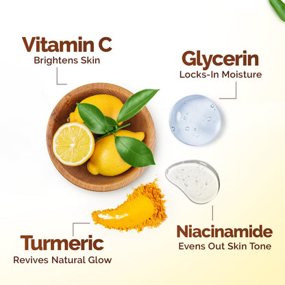 Mamaearth Vitamin C Daily Glow Light Gel Moisturizer With Vit C & Turmeric For Skin Brightening 200G|Long-Lasting, Nonsticky Hydration|Oilfree, Lightweight &Quick-Absorbing|Free From Harmfulchemicals