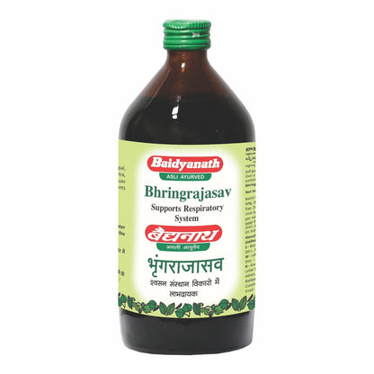 Baidyanath Bhringrajasava 450 ml - Ayurvedic Formula for Healthy Hair, Liver Wellness & Digestive Health