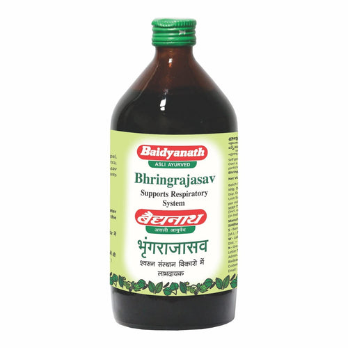 Baidyanath Bhringrajasava 450 ml - Ayurvedic Formula for Healthy Hair, Liver Wellness & Digestive Health