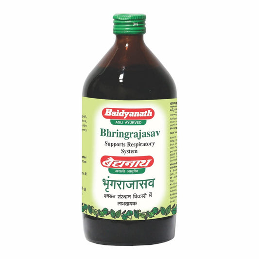 Baidyanath Bhringrajasava 450 ml - Ayurvedic Formula for Healthy Hair, Liver Wellness & Digestive Health