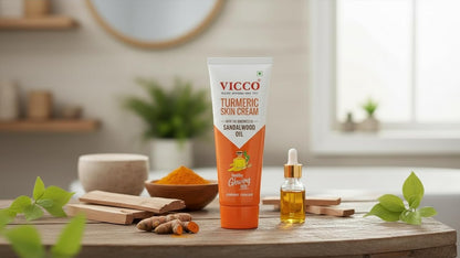 Vicco Turmeric Skin Cream with Goodness of Sandalwood Oil  15gm