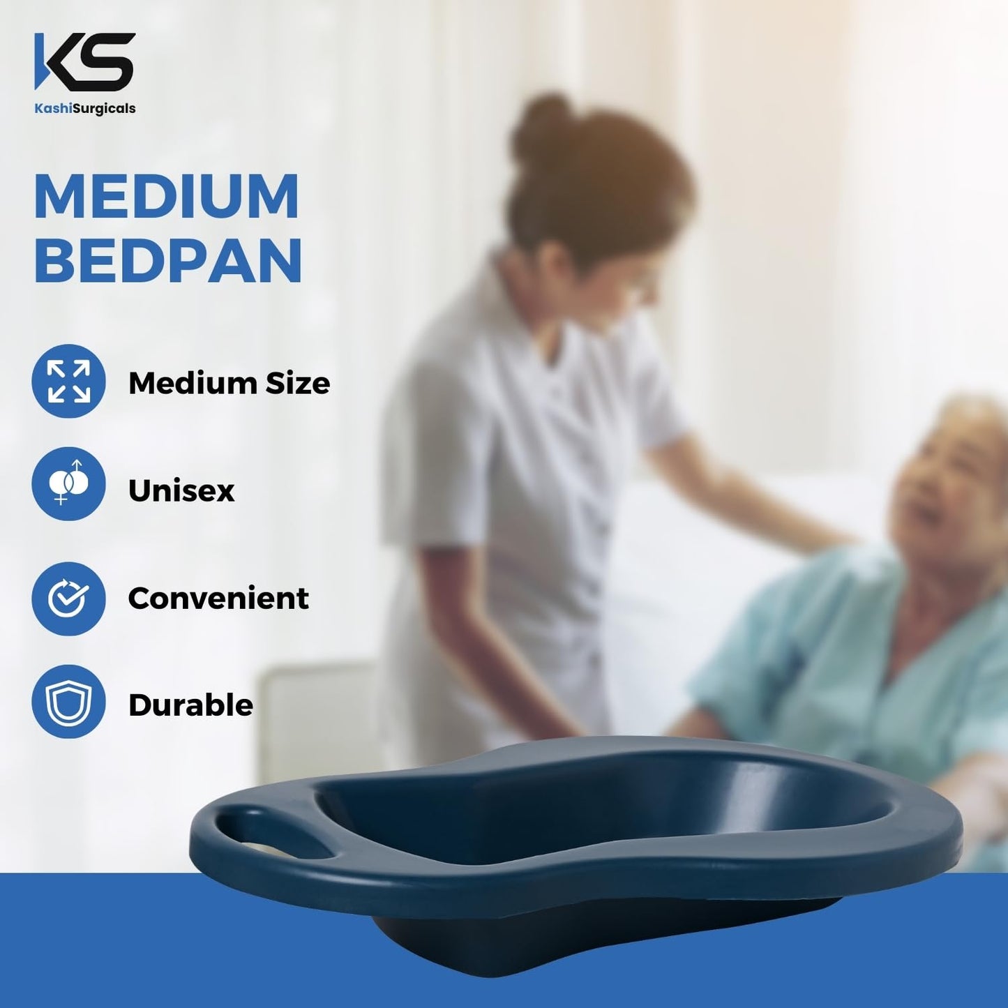 Unisex Polypropylene Bed Pan