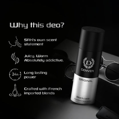 DENVER Black Code Deo - 150GM