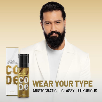 ILD STONE CODE Gold No Gas Body Perfume Spray For Men(120ml)