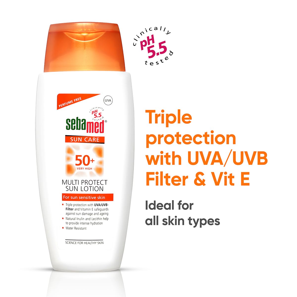 Sebamed Multi Protect Sun lotion SPF 50, 150 ml I UVA/UVB Protection filter