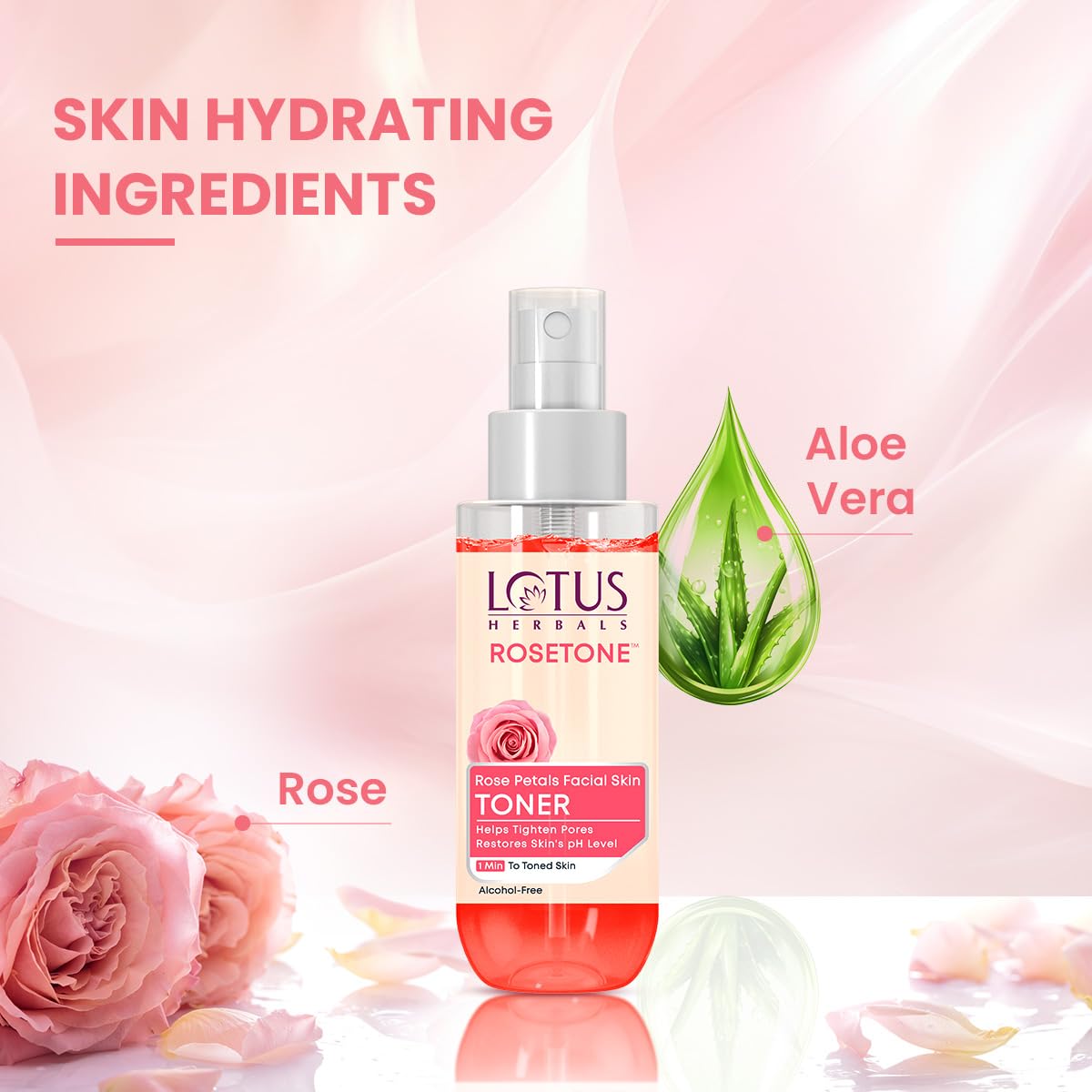 Lotus Herbals Rosetone Rose Petals Facial Skin Toner | 100 ml