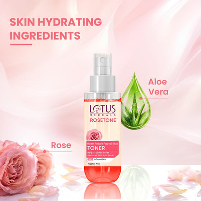 Lotus Herbals Rosetone Rose Petals Facial Skin Toner | 100 ml