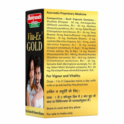 Baidyanath Vita Ex Gold Plus I Stamina Booster I 20 Capsules