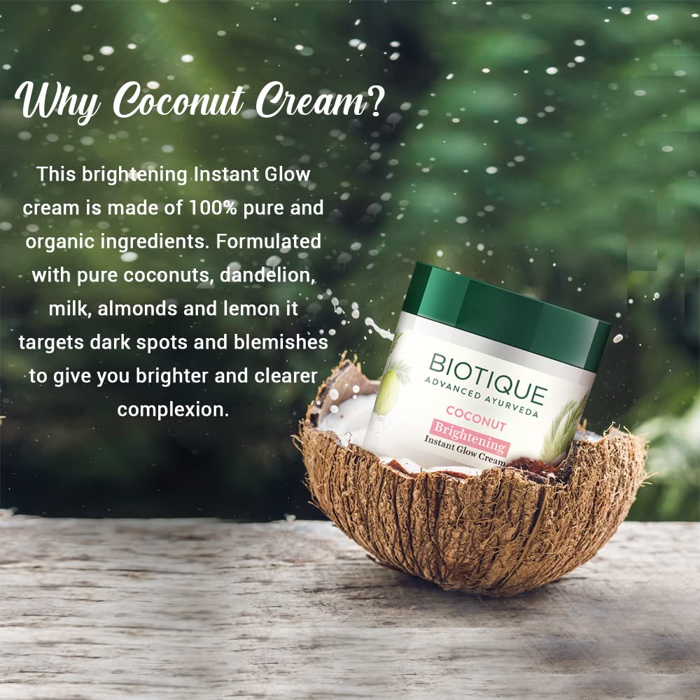 Biotique Coconut Brightening Instant Glow Cream