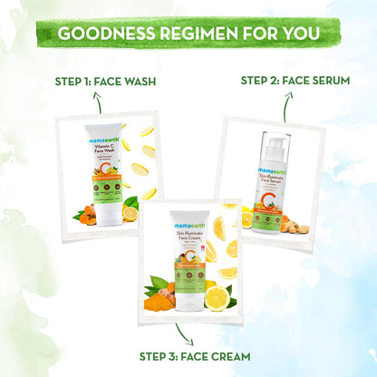 Mamaearth Skin Illuminate Face Cream, For Skin Brightening, With Vitamin C And Turmeric For Radiant Skin 80 G