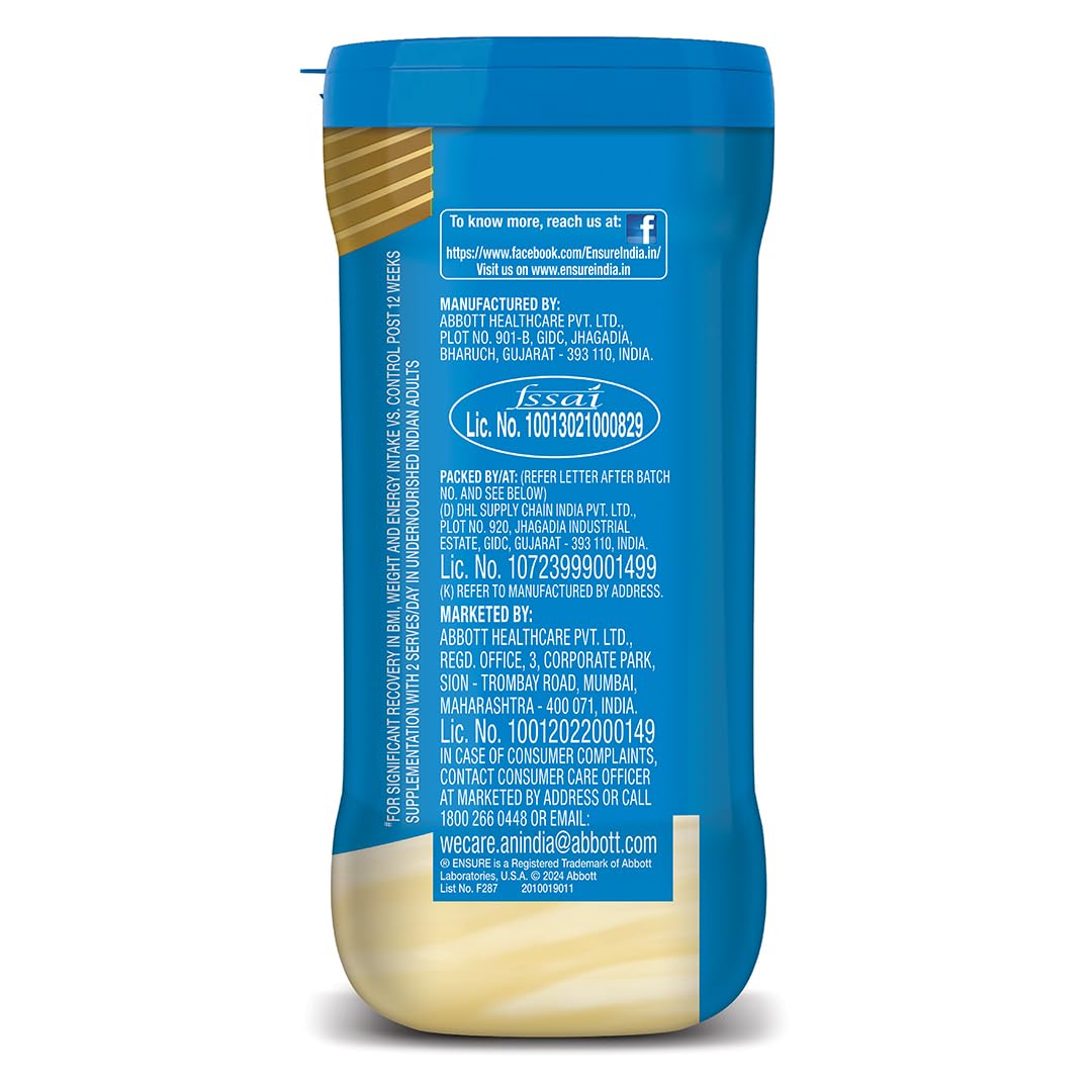 Ensure Plus Powder - 400g (Vanilla), Lecithin