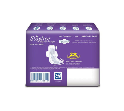 Stayfree Dry Max All Night Sanitary napkins (14 Count)