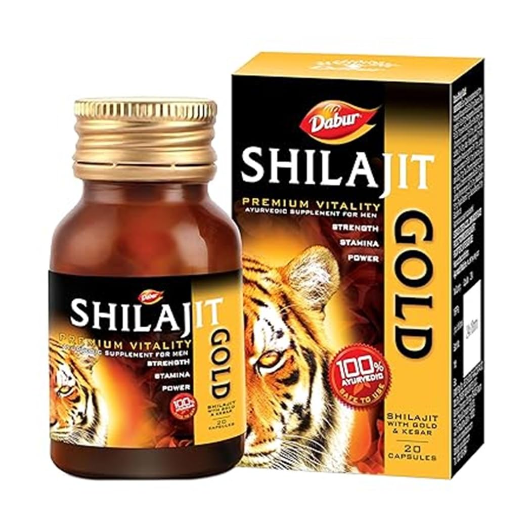Dabur Shilajit Gold Capsule for Men | For Immunity, Strength, Stamina & Power 920 tablets0