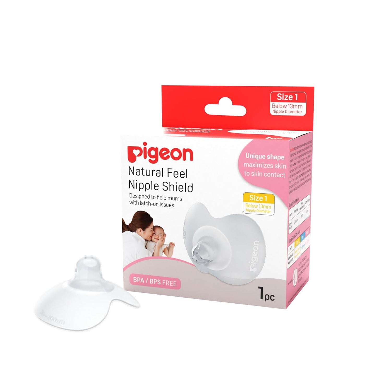 Pigeon Natural Feel Silicone Nipple Shield Size-1