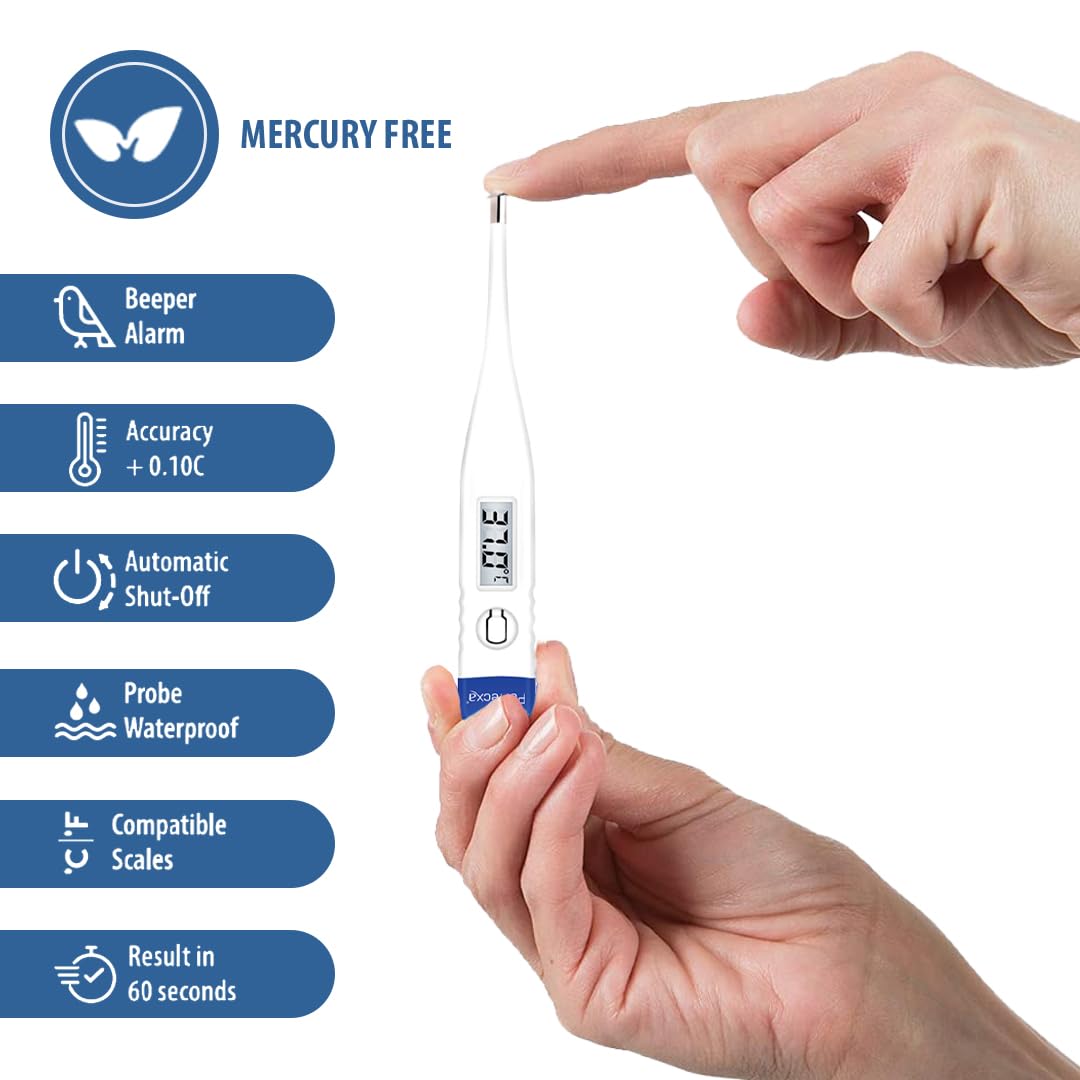 Waterproof Digital Thermometer for Kids and Adults  (1count)