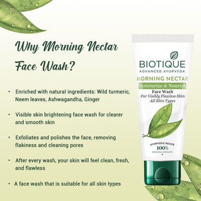 Biotique Morning Nectar Moisturize & Nourish Face Wash 150ml