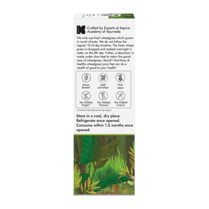 Kapiva Wheatgrass Juice 1L - Help's to Detoxify the Liver, Cleanse the Digestive System, Boost Metabolism & Purify Blood
