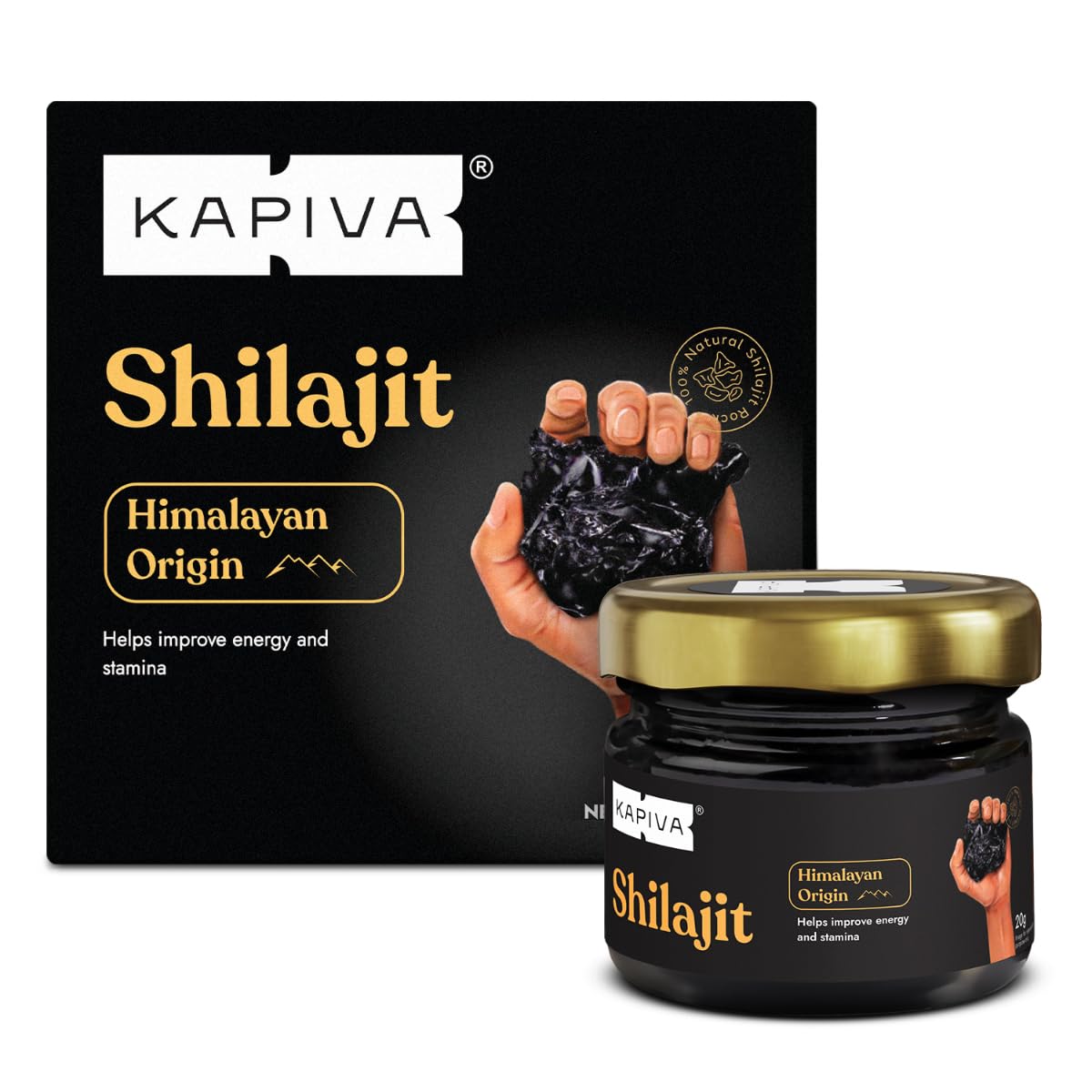 Kapiva Original Himalayan Shilajit/Shilajeet Resin 20g | 250mg