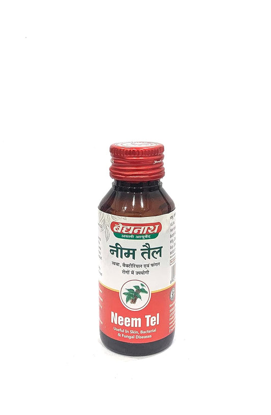 Baidyanath Asli Ayurved Jhansi Neem Tel (Neem Oil) 50Ml, Useful In Skin, Bacterial & Fungel Infection, 100% Ayurvedic, Pack of 1