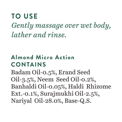 Biotique Almond Oil Ultra Rich Body Wash| Maintains Skin’s Natural pH | Soap-Free Body Wash Suitable for All Skin Types | 200mL