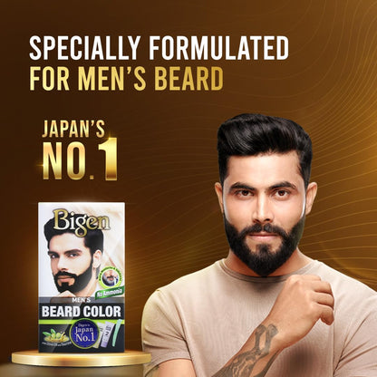 Bigen Men's Beard Color Medium Brown (105) 20gm+20gm=40gm