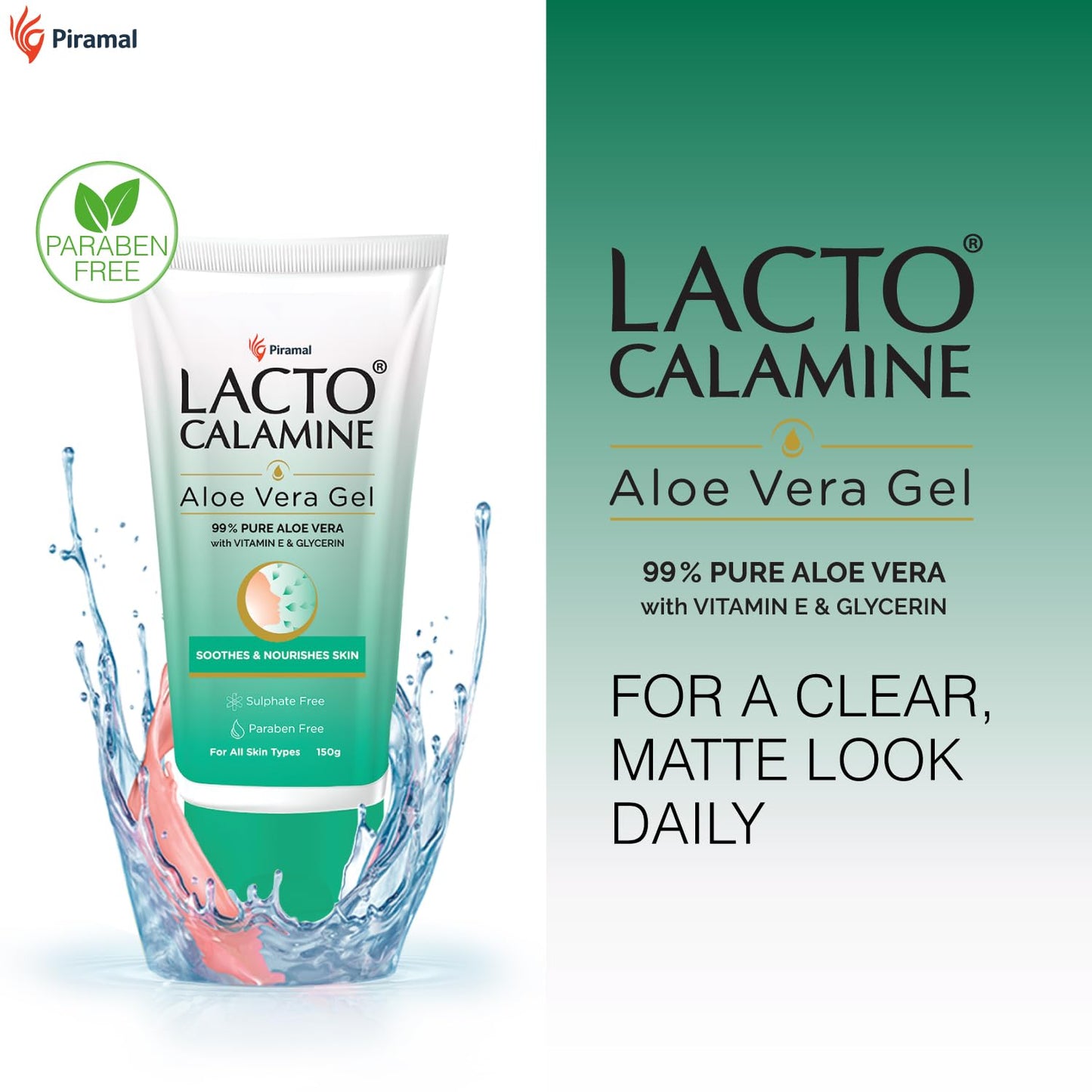 Lacto Calamine Aloe Vera Gel For Face | 60 g