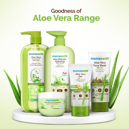 Mamaearth Aloe Vera Gel with 100% Pure & Natural Aloe Vera & Vitamin E for Skin & Hair |100ml