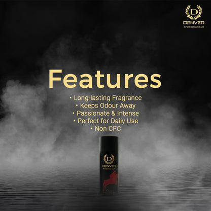 DENVER Sporting Club Champ Deo for Men - (165ML) | Long Lasting Deodorant Body Spray for Men