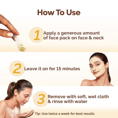Mamaearth Ubtan Detan Face Pack with Turmeric & Saffron for Normal to Oily Skin - 100 g | Removes Tan & Revives Natural Glow | Crafted with Turmeric & Saffron