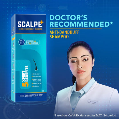 Scalpe+ Expert - Bottle of 75ml Anti Dandruff Shampoo