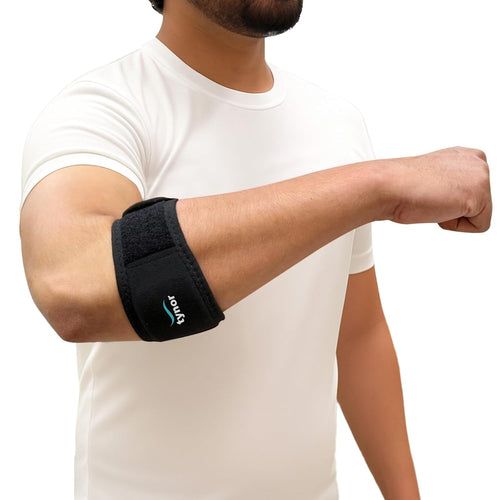 TYNOR Tennis Elbow Support, Black, XL, 1 Unit