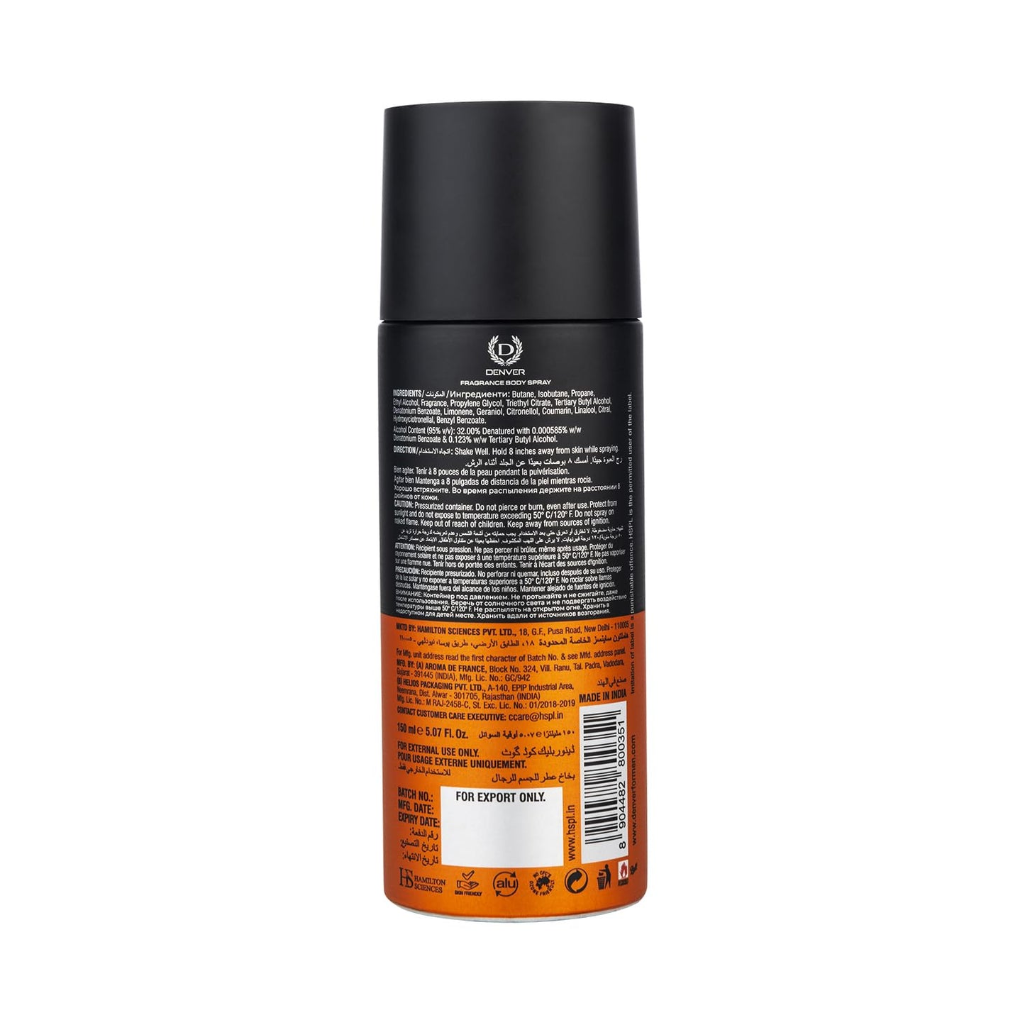 DENVER G O A T Black.code Deodorant Spray - For Men (150 ml)
