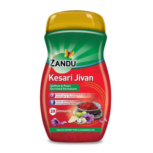 Zandu Kesari Jivan – Ayurvedic Immunity Booster for Adults and Elders, Builds Energy, Strength & Stamina, Strengthens Bones, Enriched Revitalizer,1
