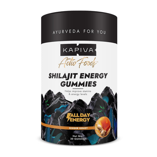 Kapiva Himalayan Shilajit Gummies | 225mg Shilajit/Gummy | Ginger Honey Flavour | NABL-Certified Gummy | Boosts Energy Levels, Endurance & Stamina | No Added Sugar | Gelatin Free | 30 Gummies
