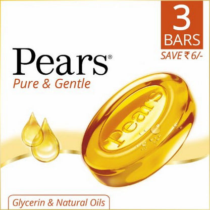 Pears Pure & Gentle Soap Bar, 3x125g