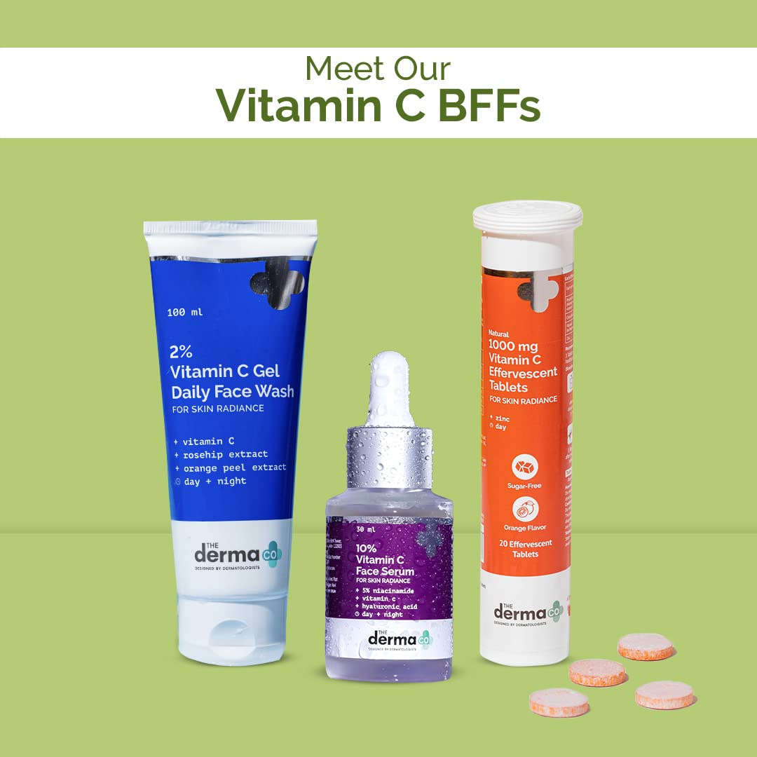 The Derma Co 5% Vitamin C Oil-Free Daily Face Moisturizer for Skin Radiance | For Oily Skin| 100 g