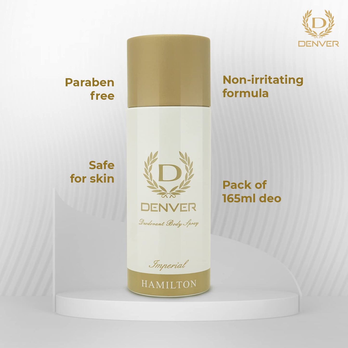 Denver Imperial Hamilton Deodorant Body Spray For Men, 165 ml
