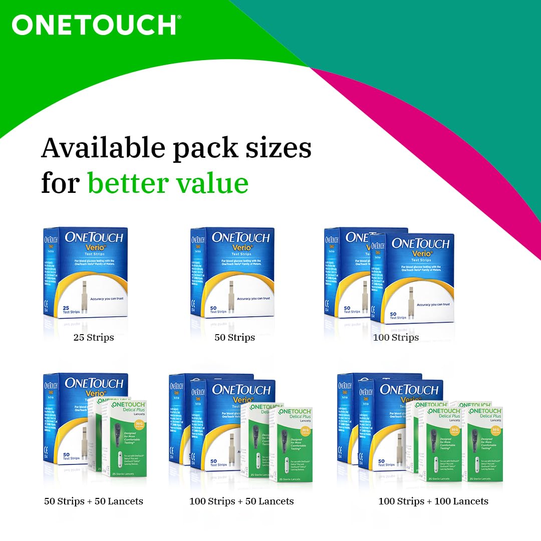 OneTouch Verio Test Strips | Pack of 50 Strips