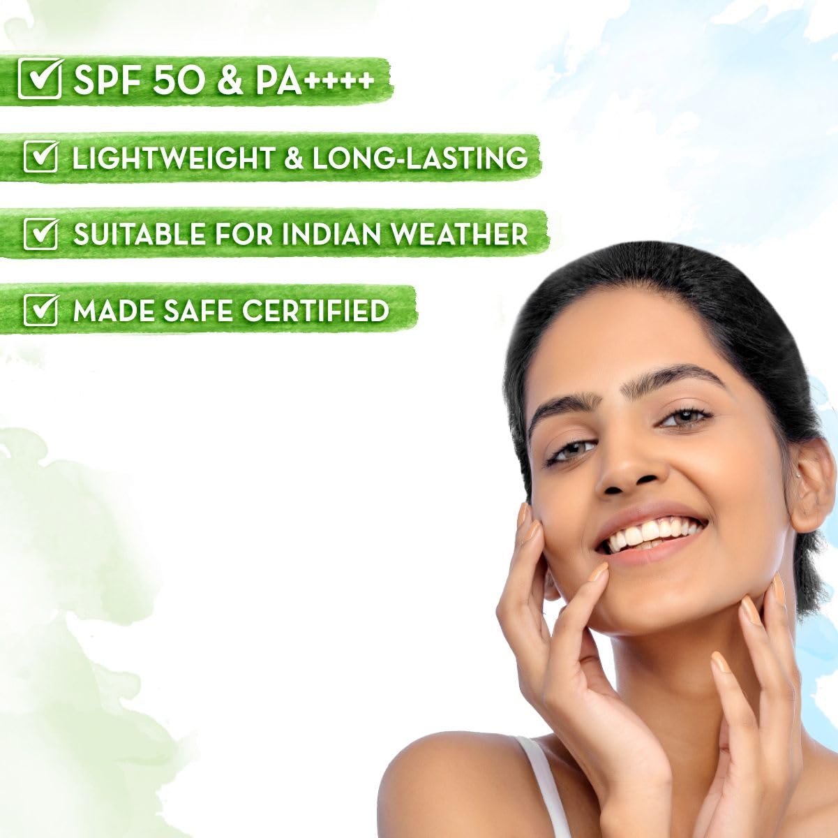 Mamaearth Ultra Light Indian Sunscreen with Carrot Seed & Turmeric | SPF 50 PA ++++ | UVA & UVB Protection | Tan Protection | No White Cast | Non-Greasy & Quick Absorbing | Super Lightweight | Suits All Skin Types | In-Vivo Tested | 80 g
