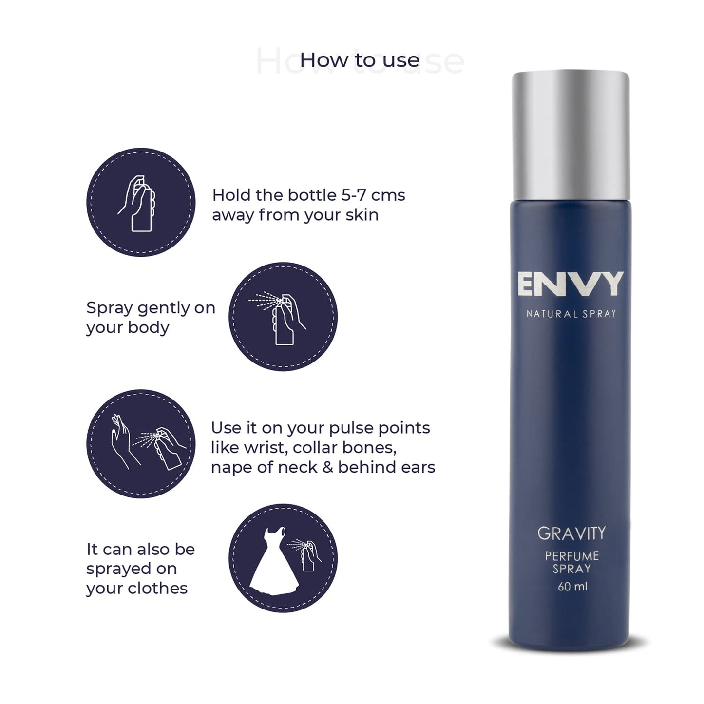 ENVY Gravity Perfume For Men - 60 ML | Premium & Long Lasting Perfume| Eau de Parfum