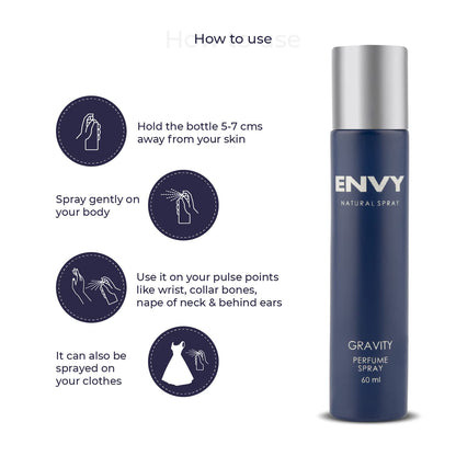 ENVY Gravity Perfume For Men - 60 ML | Premium & Long Lasting Perfume| Eau de Parfum