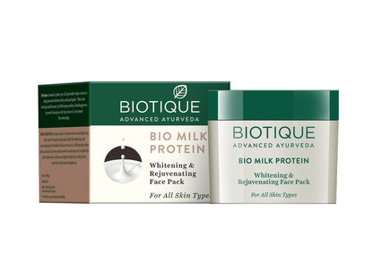 Biotique Bio Milk Protein Whitening & Rejuvenating Face Pack For All Skin Types, 50g