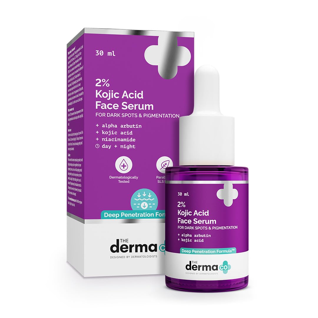 The Derma Co. 2% Kojic Acid Face Serum with Alpha Arbutin, Powered by Deep Penetration Formula™  | 30 ml
