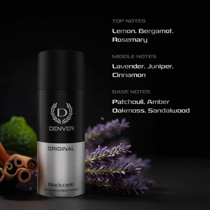 DENVER Black Code Deo - 150GM