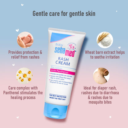 Sebamed Baby Rash Cream|pH 5.5|Ideal for Diaper Rashes| Faster rash healing |100 ml