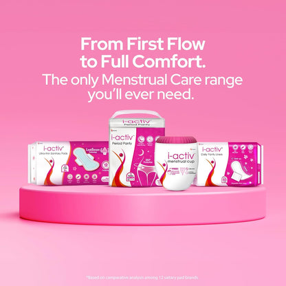 i activ Period Panty for Girls & Women | L-XL | 10's Pack | Disposable Period Panties for Women for Heavy Flow Periods